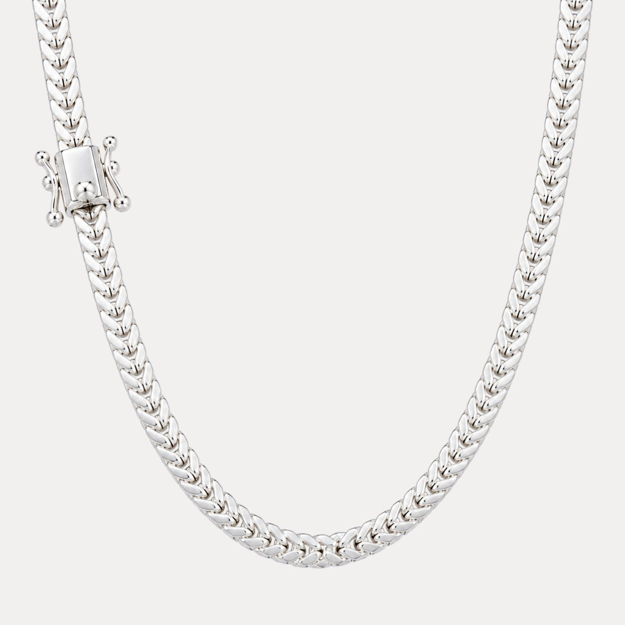 925 Sterling Silver 6mm Box Franco Chain Necklace
