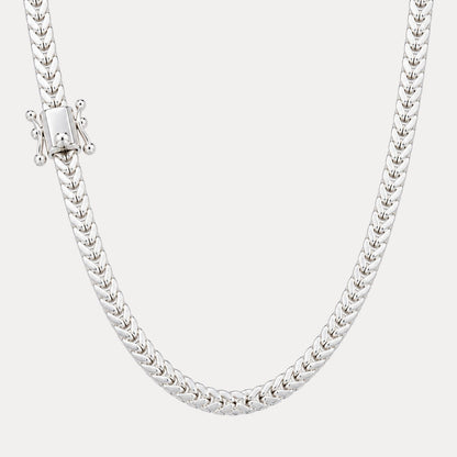 925 Sterling Silver 6mm Box Franco Chain Necklace