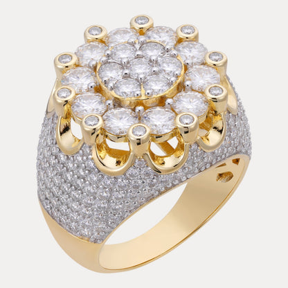 925 Sterling Silver Moissanite Royalty Ring