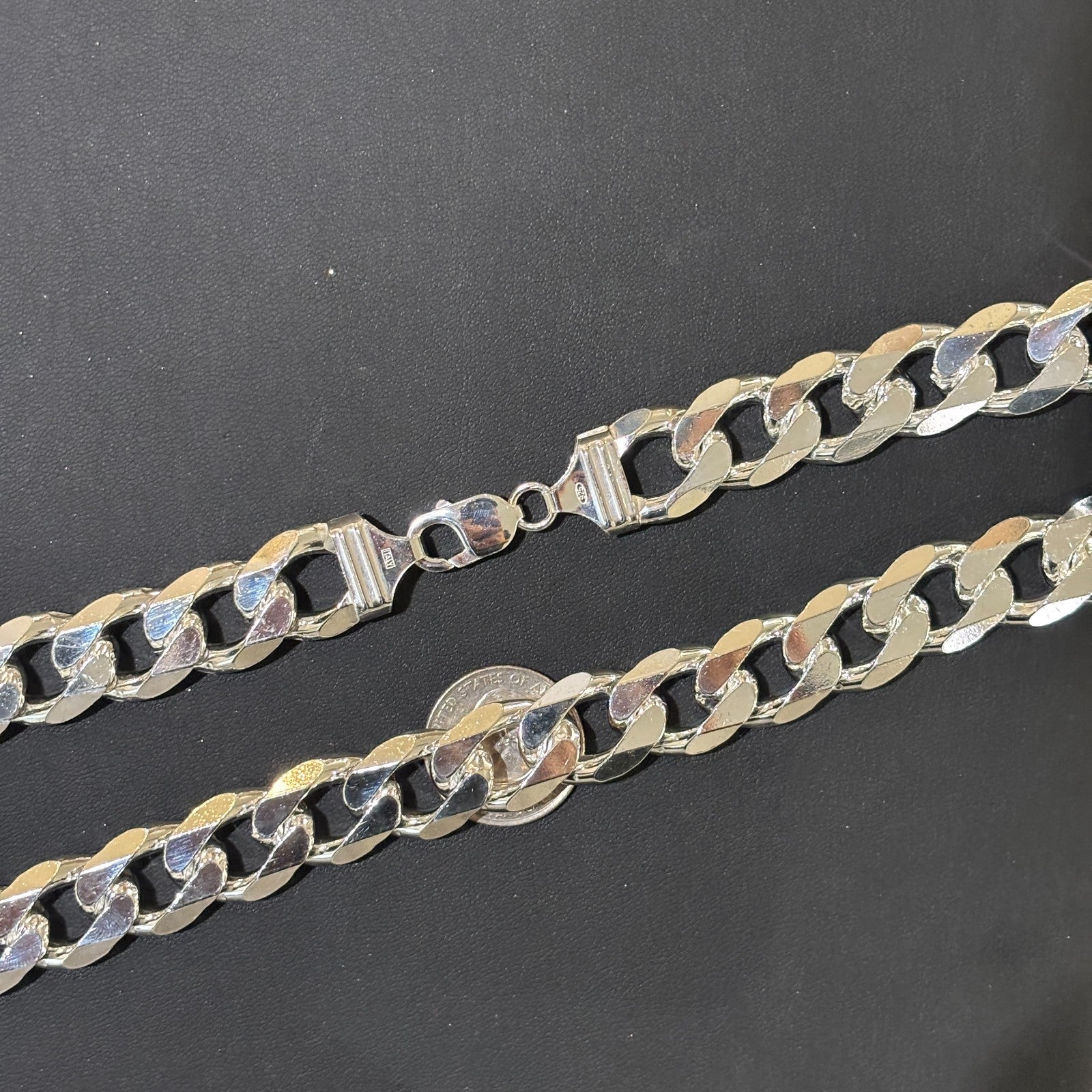 925 Sterling Silver 16mm Curb Chain Necklace