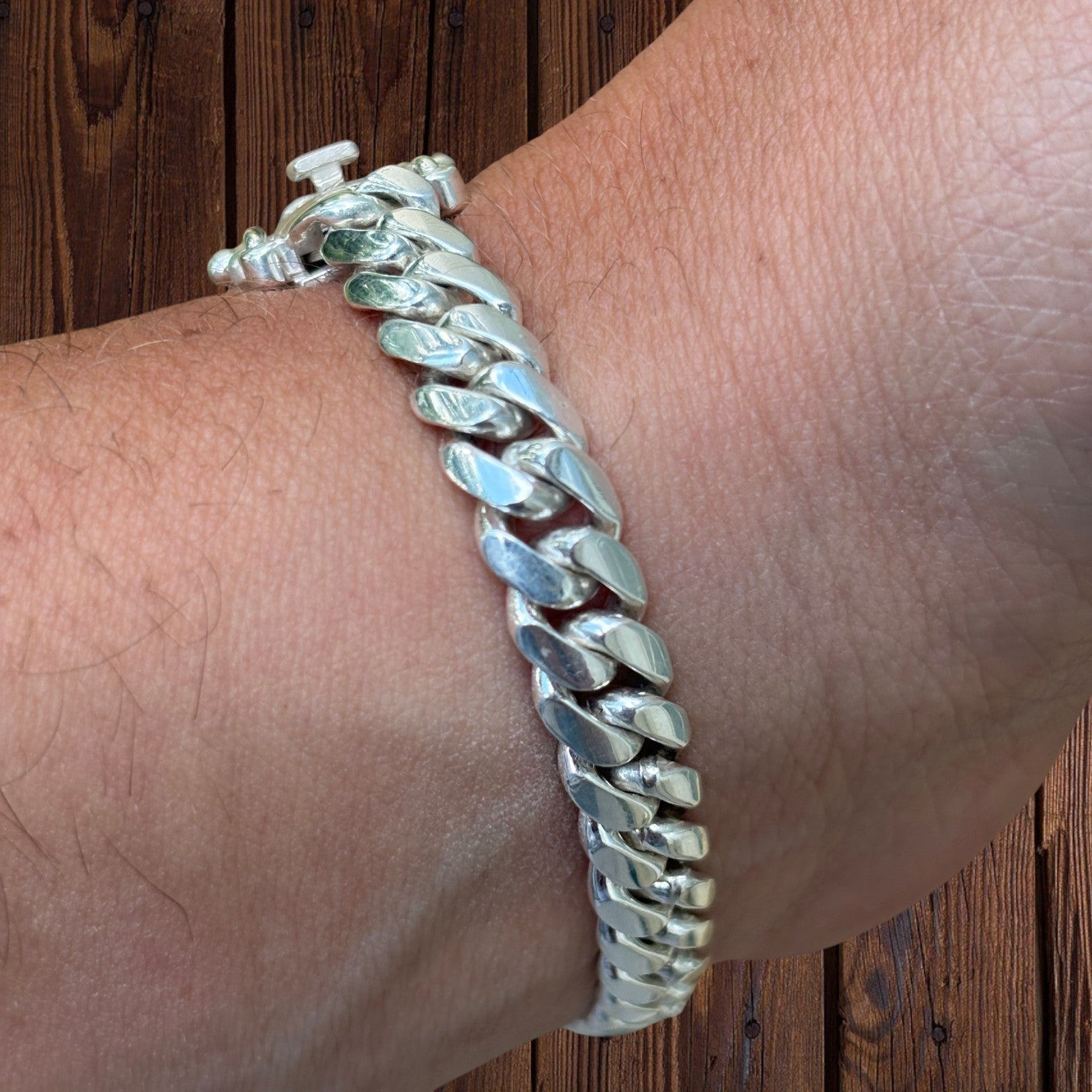999 Fine Silver 8mm Miami Cuban Bracelet
