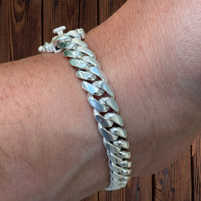 999 Fine Silver 8mm Miami Cuban Bracelet