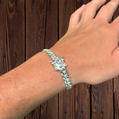 999 Fine Silver 8mm Miami Cuban Bracelet