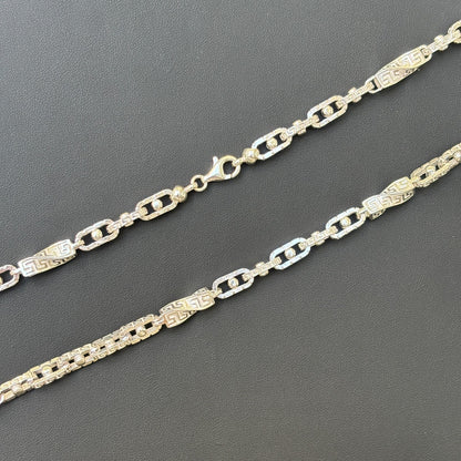 925 Sterling Silver 7.5mm Ferragamo Mariner Chain Necklace