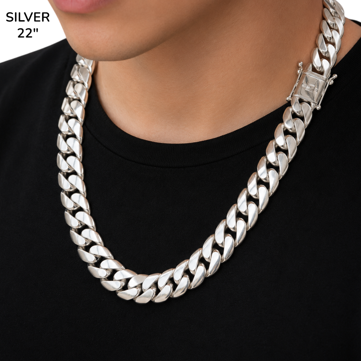 999 Fine Silver 14mm Miami Cuban Chain Necklace