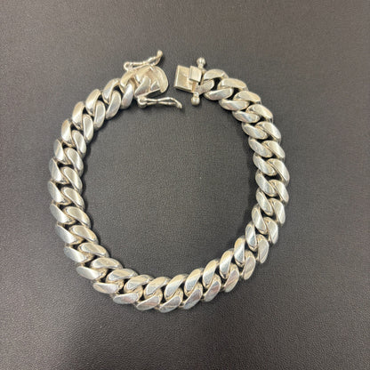 999 Fine Silver 12mm Miami Cuban Bracelet
