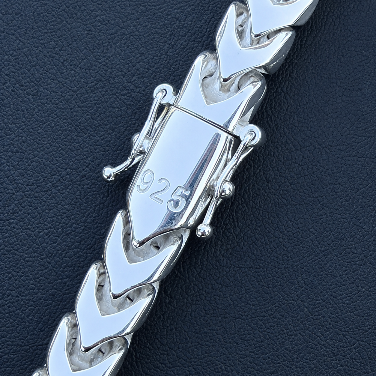 925 Sterling Silver 8mm Box Franco Chain Necklace