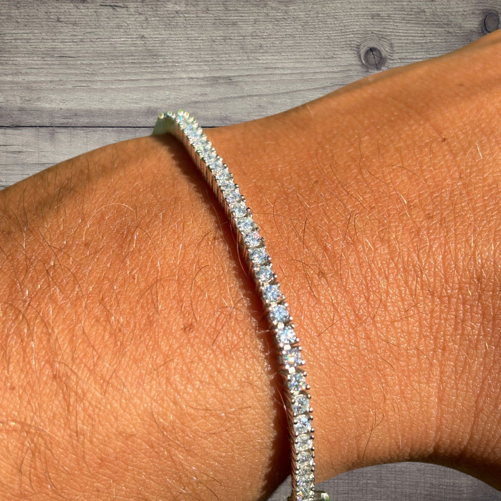 925 Sterling Silver 2mm Tennis Bracelet - CZ Or Moissanite