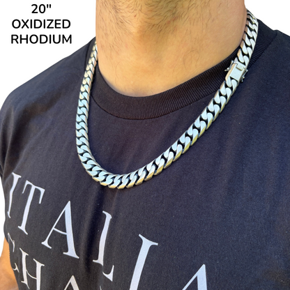 925 Sterling Silver 12mm Modern Miami Cuban Chain Necklace