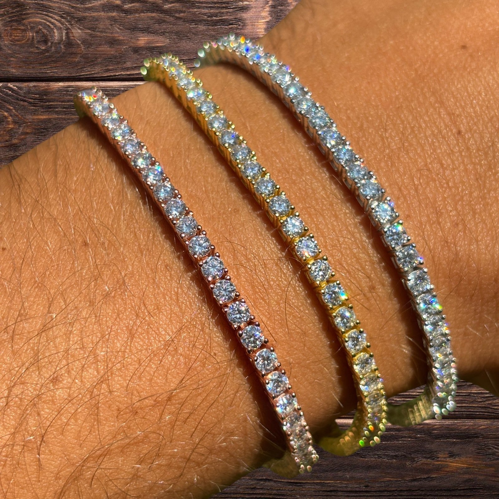 925 Sterling Silver 3mm Tennis Bracelet - CZ Or Moissanite