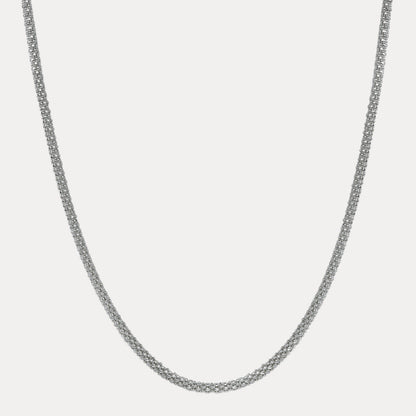 925 Sterling Silver 4mm Popcorn Ice Link Chain Necklace