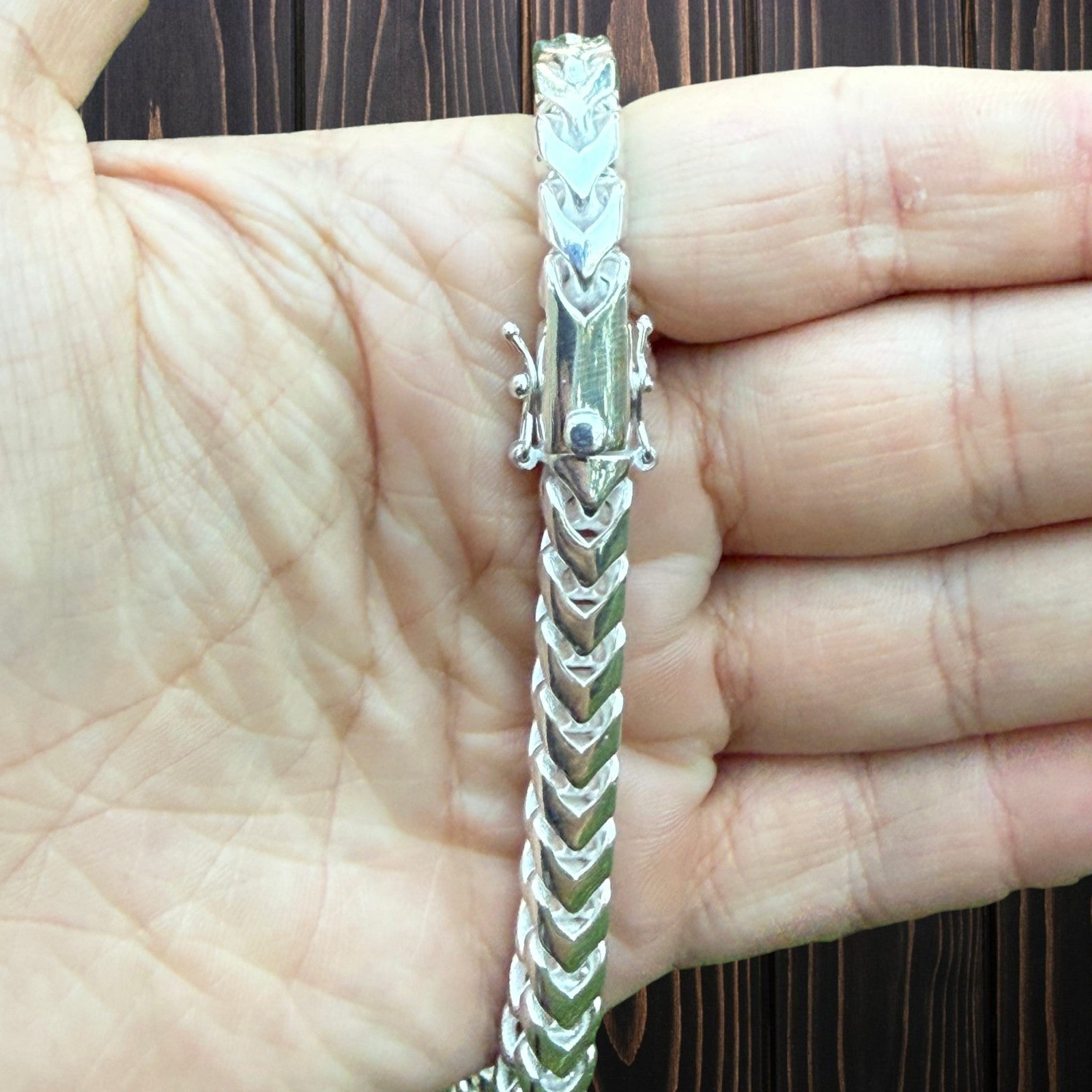 925 Sterling Silver 8mm Box Franco Chain Necklace