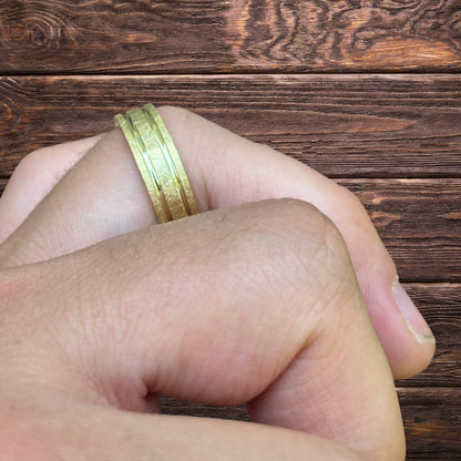925 Sterling Silver Classic Scraped Wedding Band Ring