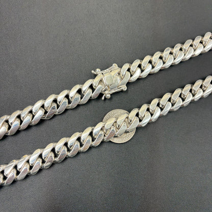 999 Fine Silver 14mm Miami Cuban Chain Necklace