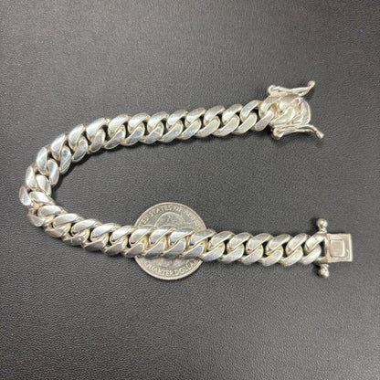 999 Fine Silver 10mm Miami Cuban Bracelet