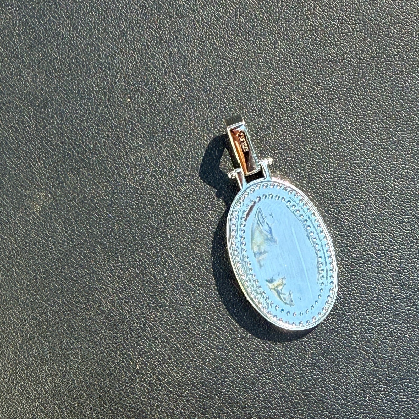 925 Sterling Silver Jesus Medallion Pendant With Moissanite