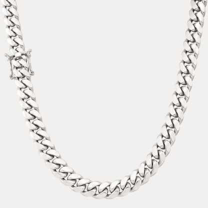 16mm Miami Cuban Chain Necklace - Real Solid 999 Fine Silver HANDMADE IN ITALY