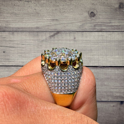 925 Sterling Silver Moissanite Royalty Ring