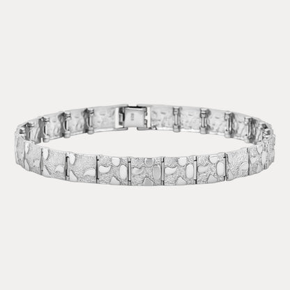 Bracelet à maillons pépites personnalisé en argent sterling 925 de 8 mm 