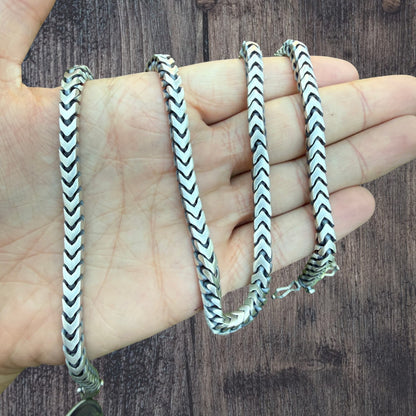 925 Sterling Silver 6mm Box Franco Chain Necklace