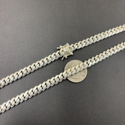 999 Fine Silver 8mm Miami Cuban Chain Necklace