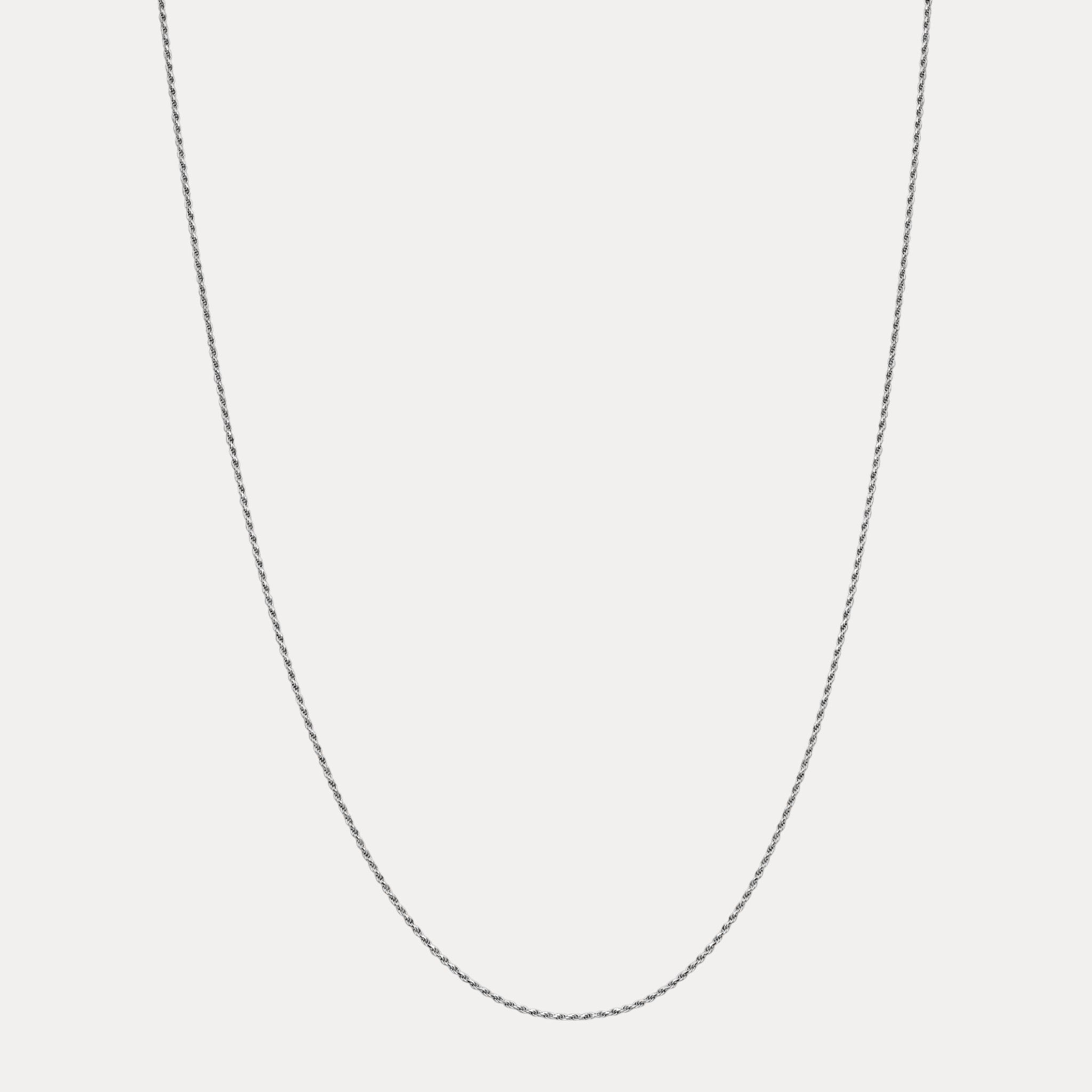 925 Sterling Silver 1.8mm Diamond Cut Rope Chain Necklace