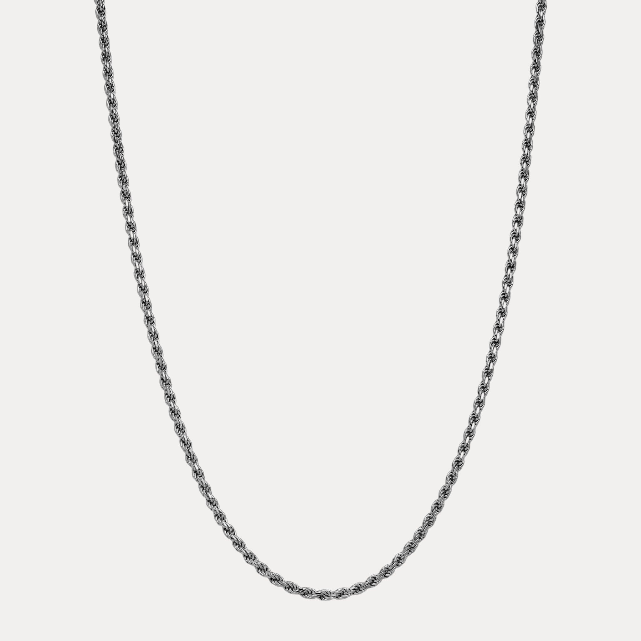 925 Sterling Silver 5mm Diamond Cut Rope Chain Necklace