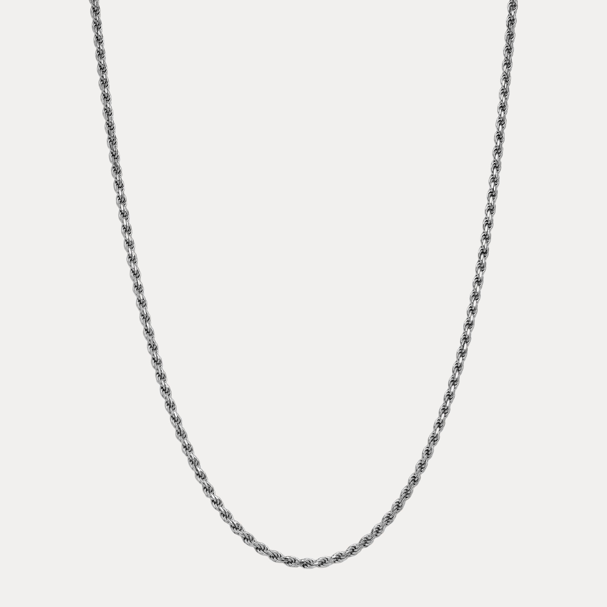 925 Sterling Silver 5mm Diamond Cut Rope Chain Necklace