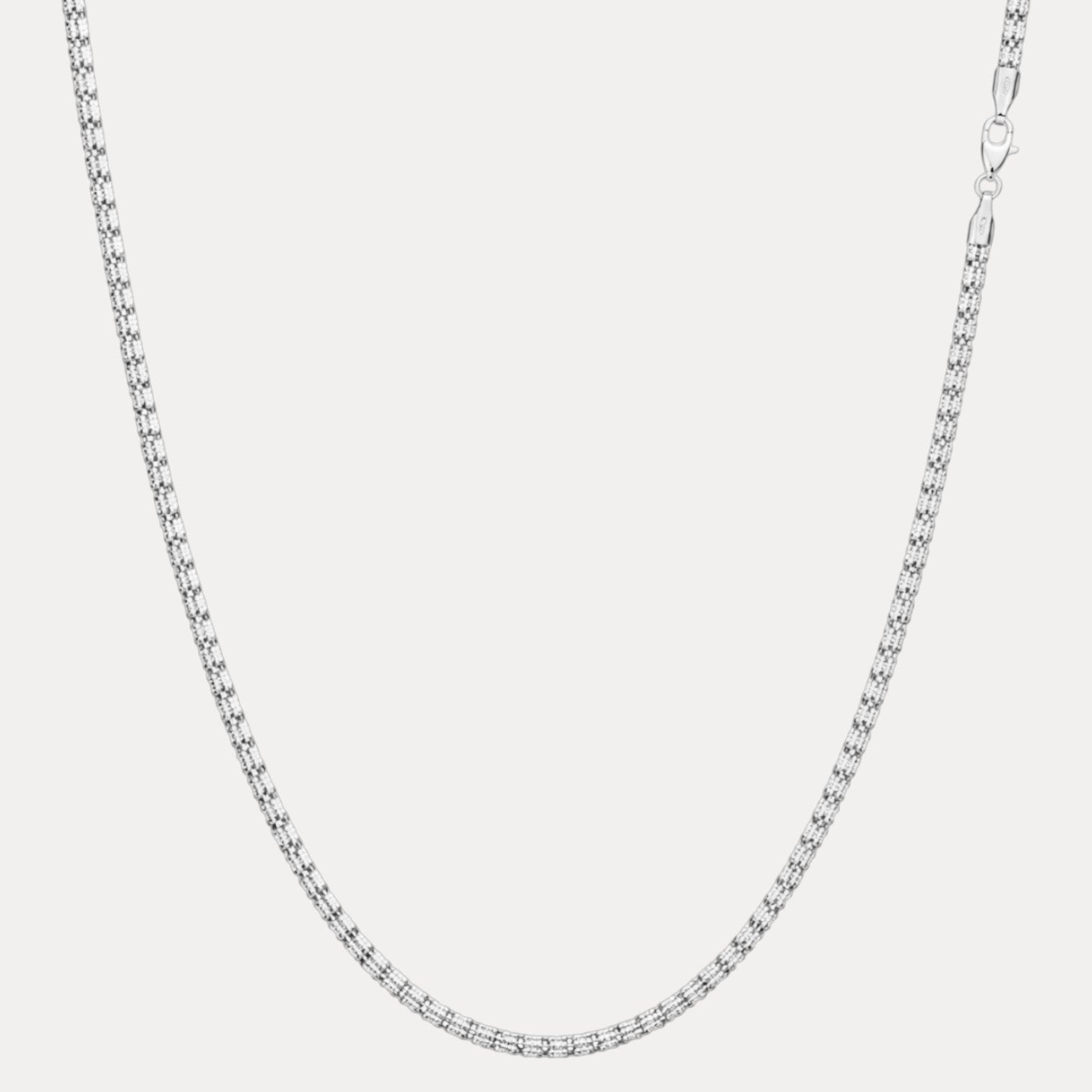 925 Sterling Silver 3-Link Ice Chain Necklace