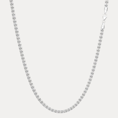 925 Sterling Silver 5-Link Ice Chain Necklace