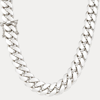 999 Fine Silver 28mm Miami Cuban Chain Necklace