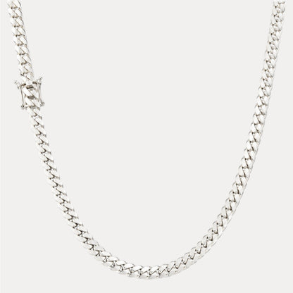 999 Fine Silver 8mm Miami Cuban Chain Necklace