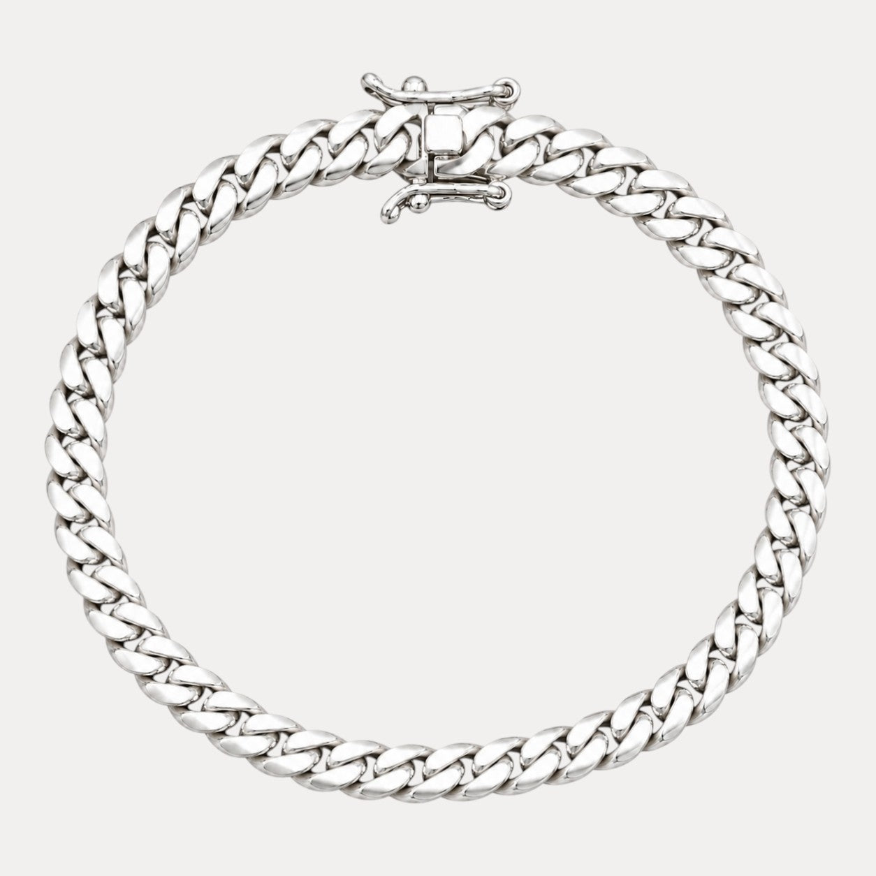 999 Fine Silver 8mm Miami Cuban Bracelet