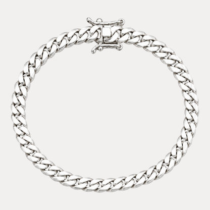 999 Fine Silver 8mm Miami Cuban Bracelet