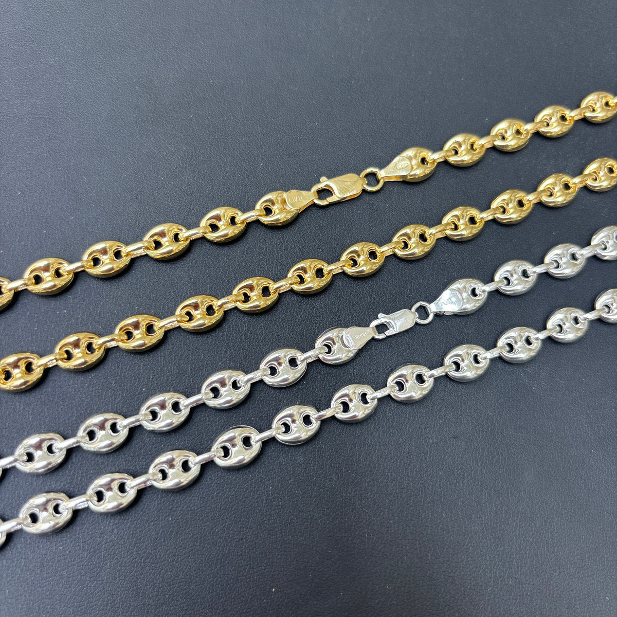 925 Sterling Silver 12mm Puffed Gucci Chain Necklace – ITALIA Chains