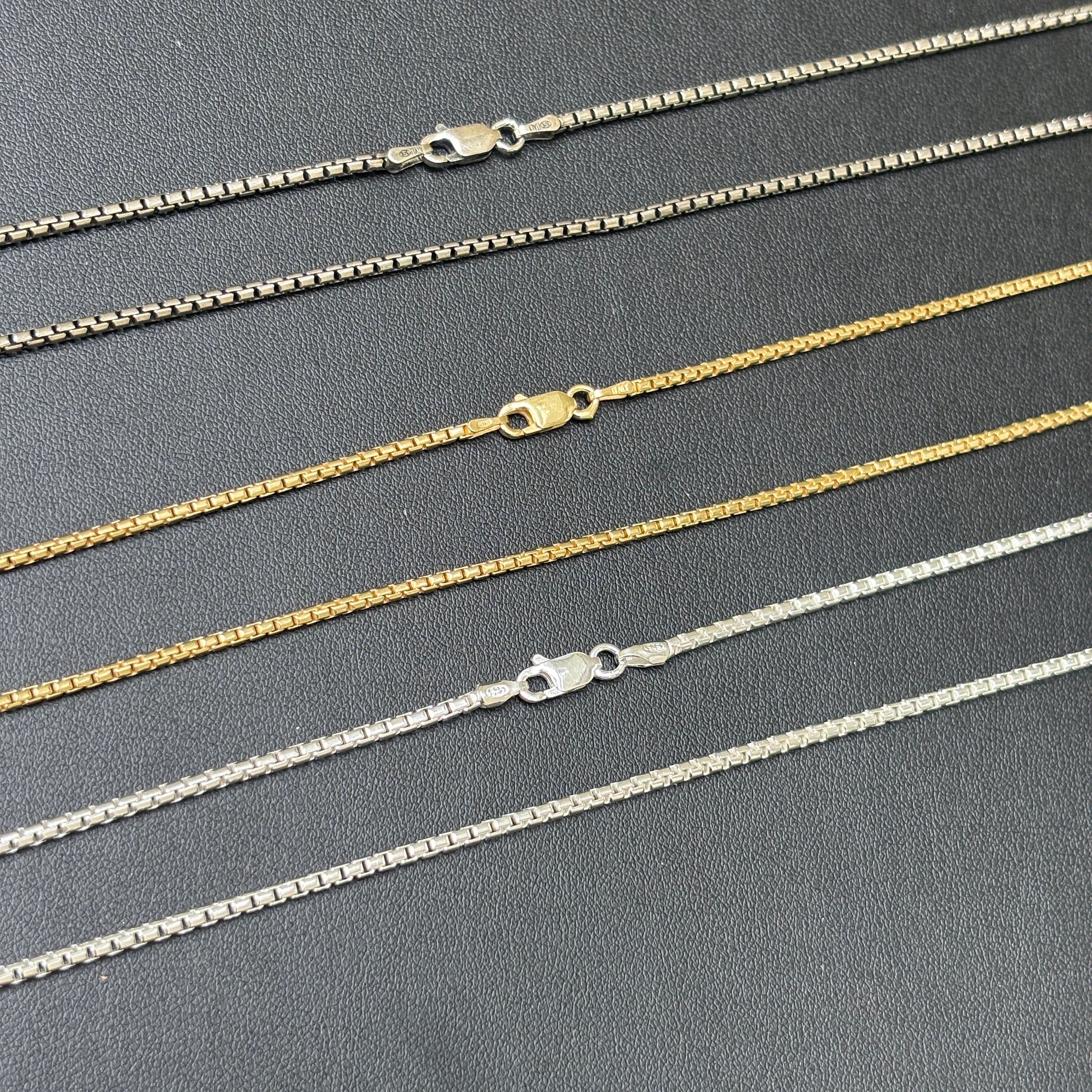 2mm Italian .925 Sterling Silver Box Chain Necklace - 16 To 24 Inch, 035 Gauge