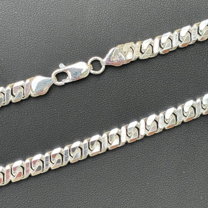 925 Sterling Silver 6mm Dollar Chain Necklace