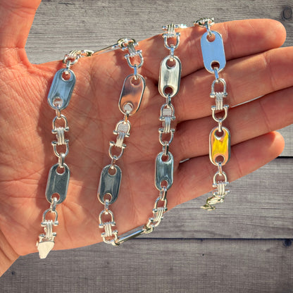 925 Sterling Silver 10mm Ferragamo Mariner Chain Necklace