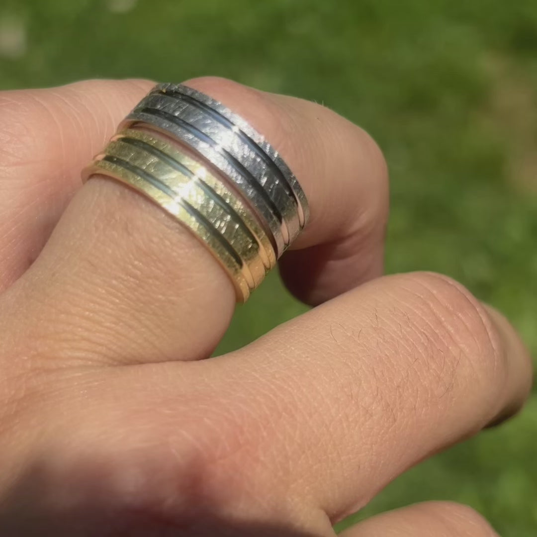 925 Sterling Silver Classic Scraped Wedding Band Ring