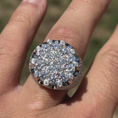 925 Sterling Silver Moissanite Royalty Ring