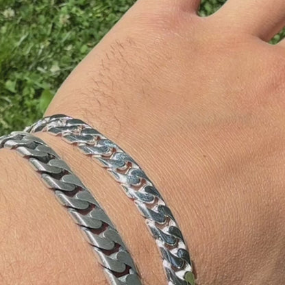 925 Sterling Silver 8mm Modern Miami Cuban Bracelet