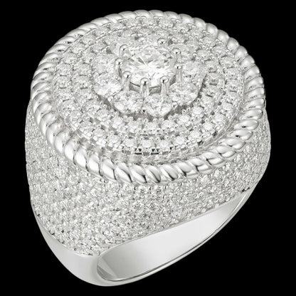 925 Sterling Silver Ring W. 7.5ct Moissanite